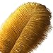 MELADY Pack of 50pcs Natural Ostrich Feathers 12-14inch(30-35cm) for Home Wedding Party Decoration (Gold)