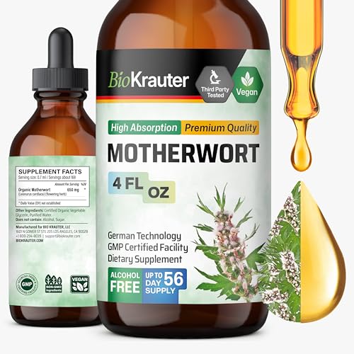BIO KRAUTER® Menopause Supplement – Vegan Motherwort Tincture 4 fl oz
