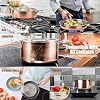 imarku Stainless Steel Pots and Pans Set, 14PCS Kitchen Cookware Sets with Lids, Non-Toxic Tri-Ply Clad Hammered Stainless Steel, Suits Ceramic and Induction, Best Gifts for Women Men #5
