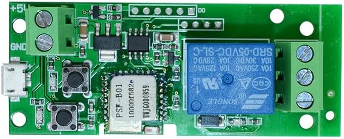 Smilewolf Wifi Switch, USB DC5V Wireless Relay Module Smart Home Automation Modules APP Remote Control Timer Switch Voice Control with Alexa Google Home Access Control System (DC5V1CH)