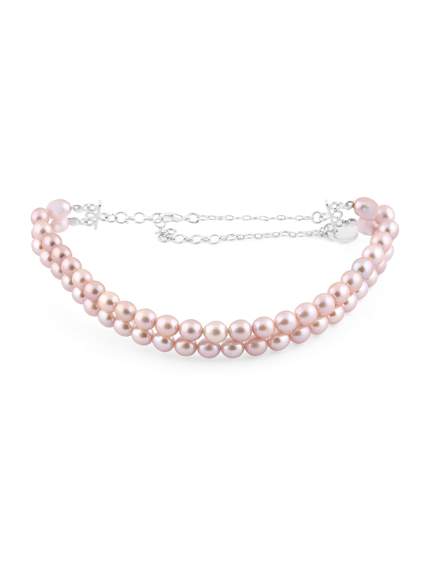 ZAVERI PEARLS Lavender Freshwater Rice Pearl AAA+ 2 Strands Choker Necklace For Women-ZPFK11462 (B09MN4FTJQ) Amazon Price History, Amazon Price Tracker