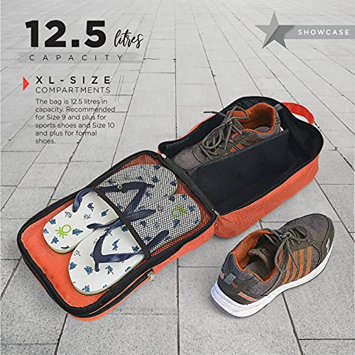 FATMUG Travel Shoe Bag - Gym Men and Ladies Footwear Packing Storage Portable Cover - Orange 4 51SWLSKA6FL