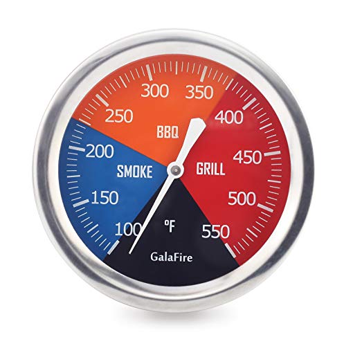 GALAFIRE 2 6/8 inch Grill Thermometer for Smoker Charcoal Pit BBQ Temperature Gauge