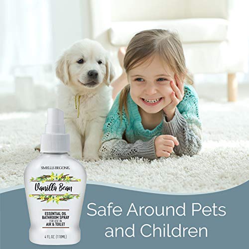 Smells Begone Essential Oil Air Freshener Bathroom Spray - Eliminates Bathroom & Toilet Odors - Made With Essential Oils - Vanilla Bean Scent - 4 Ounces #TOP3