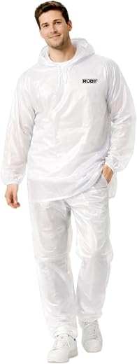 RUBY RAINWEAR Trans Poncho Rain Suit | PVC Waterproof Rainwear for Men &amp; Women for Men &amp; Women