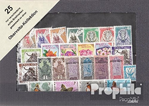 Prophila Collection Upper Volta 25 various stamps (Stamps for collectors)