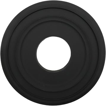 HEVSTIL Black Ceiling Medallion 12"OD x 3.94"ID, PU Light Fixture Cover | PU material, black finish, 12" OD, 3.94" ID, lightweight, easy install, for chandeliers, ceiling fans, modern decor