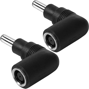 Dongle Tip Converter Adapter for Dell Female 7.4mm to 4.5mm Smart Tip Connector DC Cord for Dell Inspiron 11 13 14 15 17 3000 5000 7000 D5g6m 0d5g6m M3800-2Pack