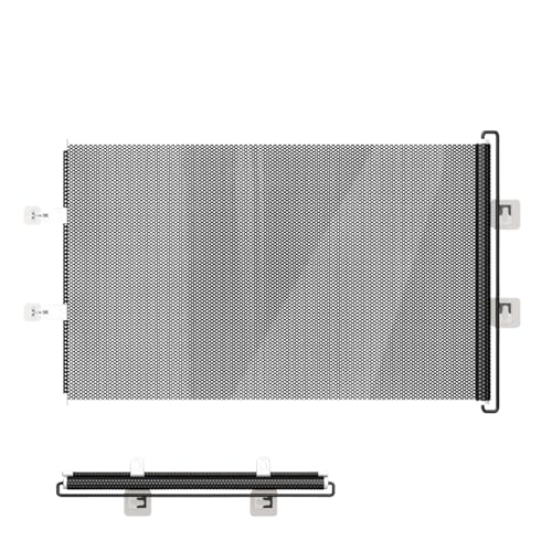 Griglia di protezione per gatti telescopica, larghezza 124 cm, per cuccioli, gatti, casa, scale, corridoio, balcone, bagno, garage,