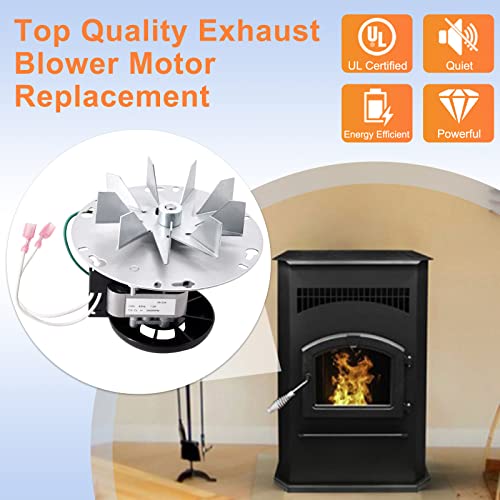 Criditpid Replacement 812-4400 Exhaust Blower Motor For Quadra-Fire Santa Fe, Castile, Pelpro Pp130, Pp60, Pleasant Hearth Ph35Ps, Ph50Cabps Pellet Stoves.(Without Housing) #TOP6