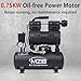 MZB 2.4 Gallon Ultra Quiet Air Compressor 110V/60Hz 1.0HP 5.65CFM, MAX 115PSI Steel Tanks Oil-Free 68dB Noise Level Air Compressor for Spray Painting, Auto Repair, Carpentry Decoration