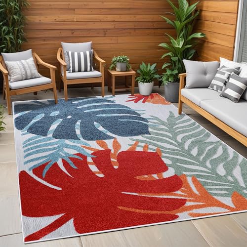 Superior Waikiki Indoor Outdoor Area Rug, Perfect for Patio, Poolside,