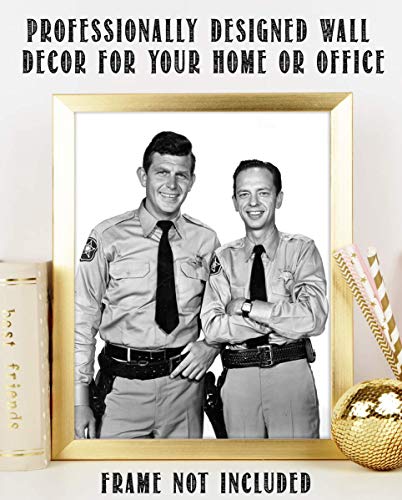 "Sheriff Andy & Deputy Barney" Vintage T.v. Poster Print-8 X 10" Wall Art Photo Print-Ready To Frame. Retro Tv Decor For Home-Office-Cave-Garage. Perfect Gift For Andy Griffith-Mayberry R.f.d. Fans. #TOP1