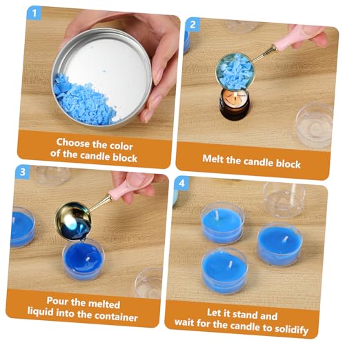 Portavelas de 15 ml de plástico transparente y fáciles de usar para hacer velas de té 8