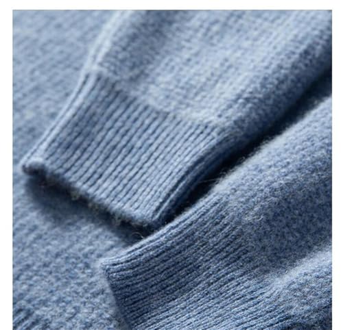 Men Goat Cashmere Crewneck Sweater Loose Knit Long Sleeve Business Casual Pullover2