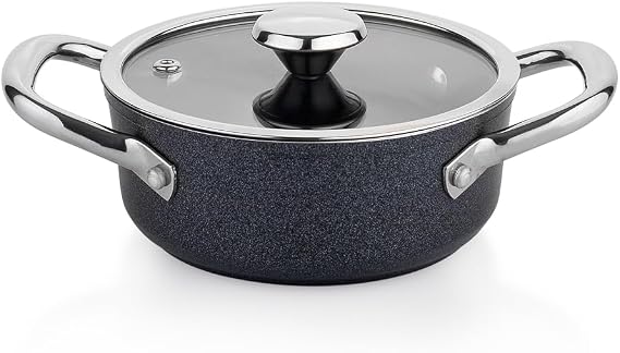 Schafer Micro Mini 14 Cm Yanmaz Yapışmaz Basık Tencere-Antrasit