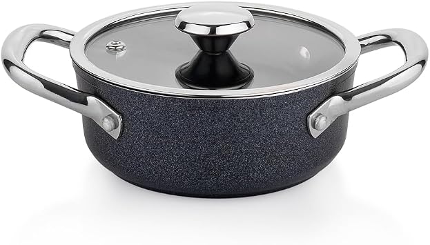 Schafer Micro Mini 14 Cm Yanmaz Yapışmaz Basık Tencere-Antrasit