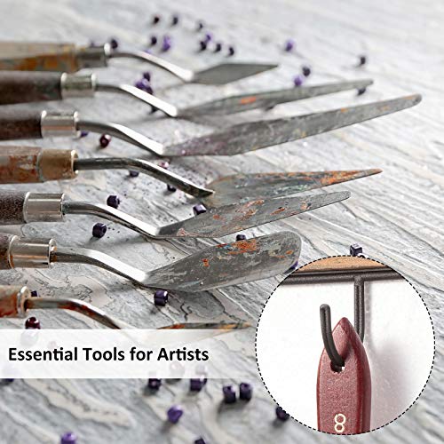 16 Pieces Painting Knife Set Stainless Steel Palette Knife Set Painting Mixing Scraper Pallet Knife Spatula Knife With Wooden Handle For Oil Painting Accessories Acrylic Color Mixing Supplies #TOP6