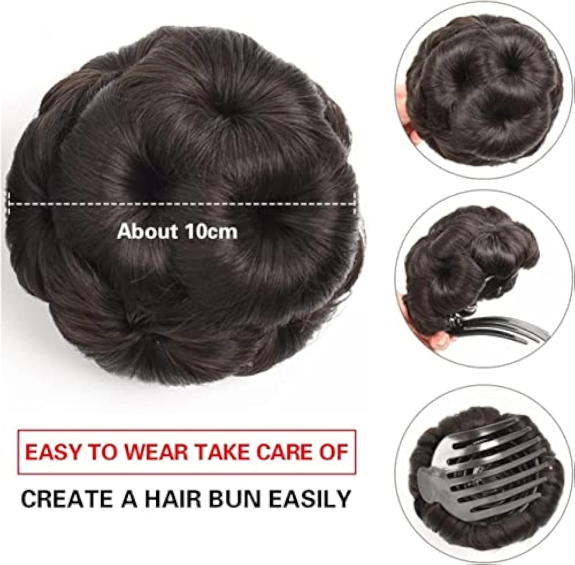 Synthetic Hair Clutcher Juda Bun for Women