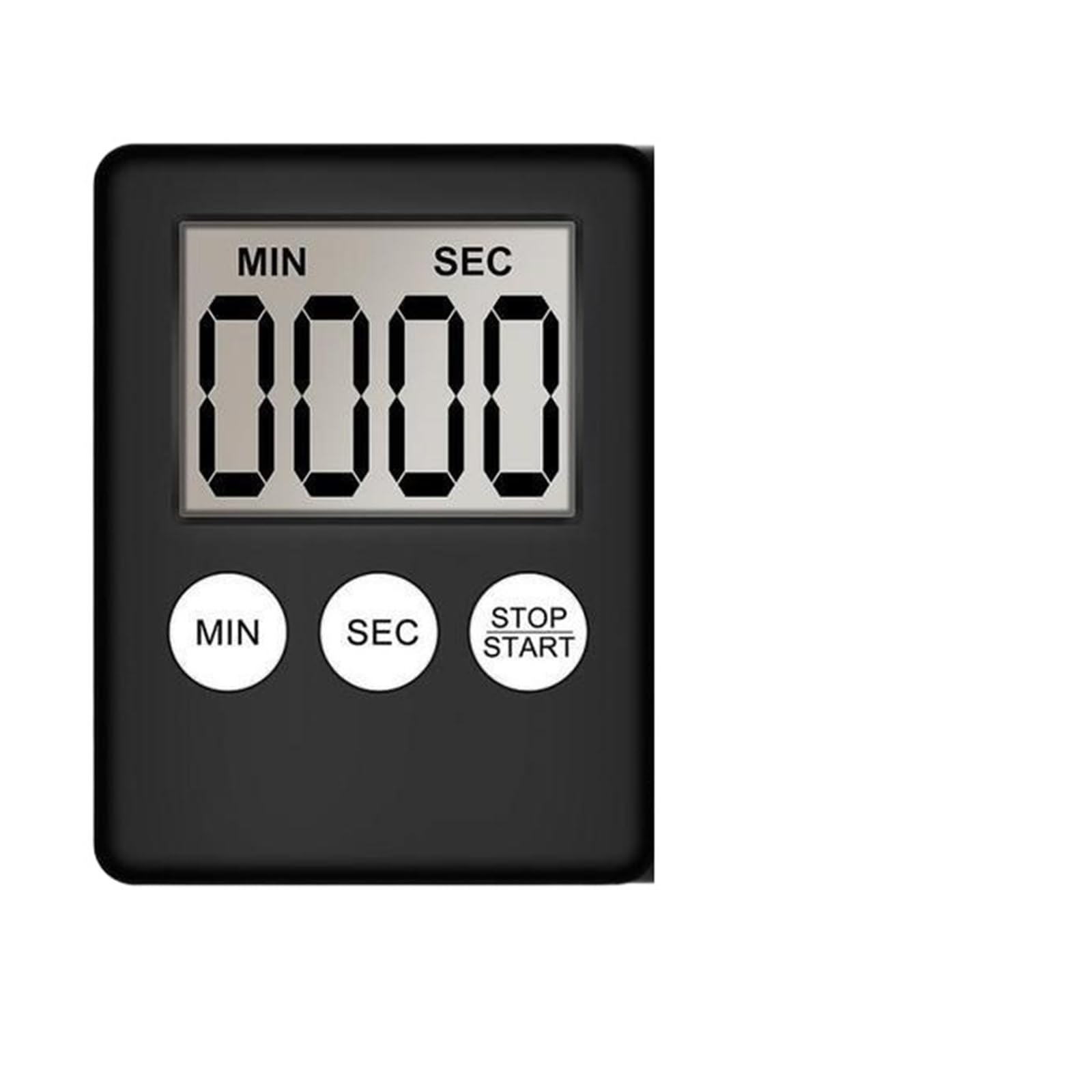 Led Kitchen Timer Magnetic Adsorption Countdown Stopwatch Cooking Learning Electronic LCD Small Alarm Clock Reliable Efficient(BLACK)