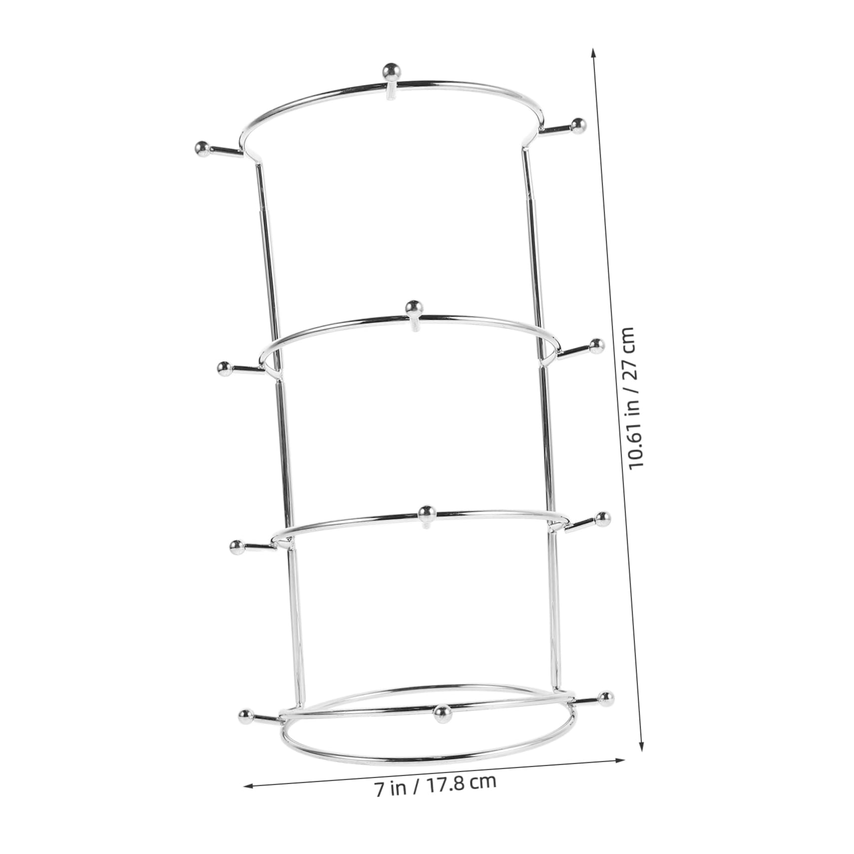 SOLUSTRE Elegant Hair Hoop Rack Metal Crown Display Stand Headband Organizer for Retail and Home