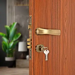 LAPO Superior Heavy Duty Door Locks for Main Door, Door Lock Handles Set with Brass Lock Body Set with 3 Brass Key, Main Door Locks for Home, Office, Hotel, Bedroom