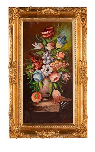 ITALUX MORE LIGHT Tableau floral Peigne L.Cicas sur bois avec cadre baroque en feuille d'or Cover
