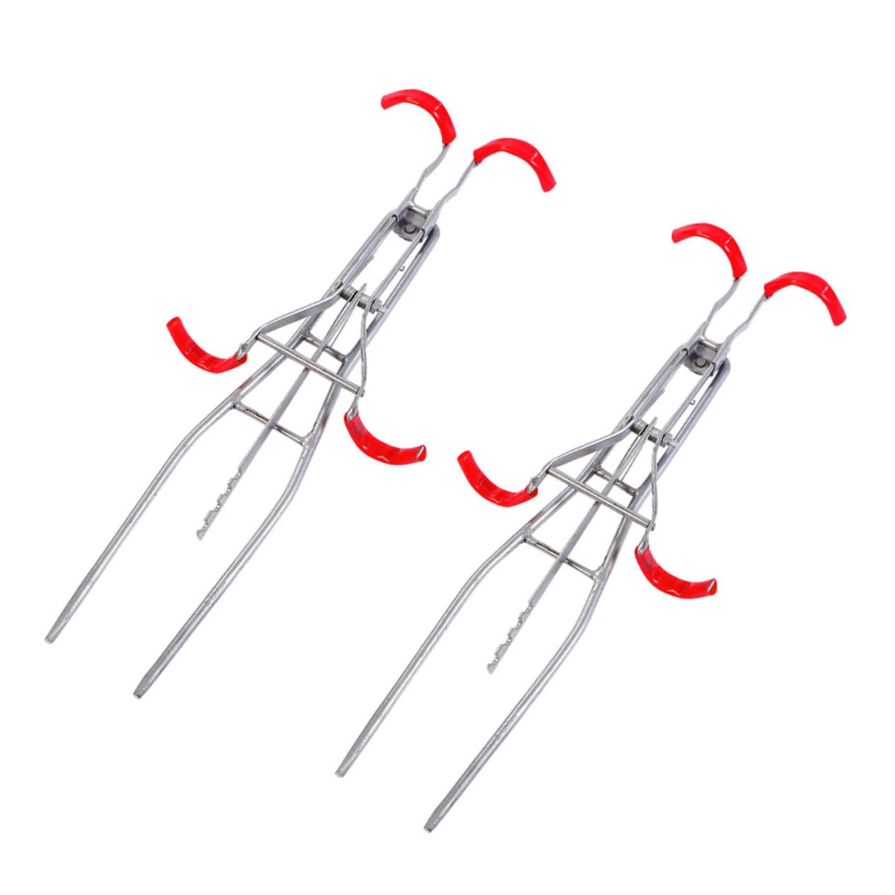 Support de Canne à Pêche Double Réglable 2 Pièces en Métal