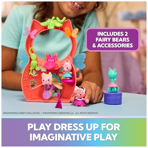 Gabby's Dollhouse Fairylandia, Kitty Fairy’s Flutter-riffic Playset with 12 Pieces & Exclusive Flutter-riffic Ring, Kids Toys for Girls & Boys Ages 3 and Up by Gabby's Dollhouse - Image 8