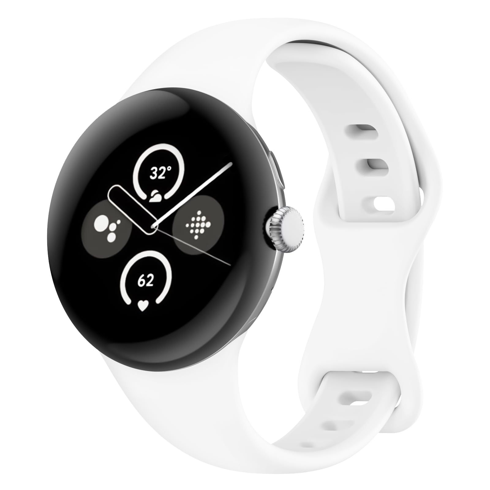 HAYONLIY Thin Slim Band Compatible with Google Pixel Watch 4/3 41mm, 2, 1, Soft Narrow Silicone Replacement Sport Strap Wristbands for Women Men