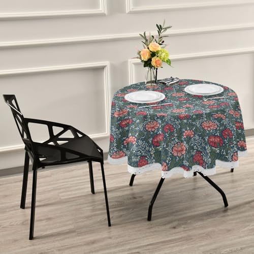 Nappe circulaire lavable William Morris 152 cm pour protéger une table avec élégance - 8