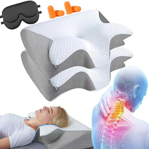 Dreamsleepz Kissen, Dream Sleepz Kissen, Das Nacken - Therapiekissen Anti-SchnarchKissen Ergonomisches Memory Foam Kissens – Nackenstützkissen für...