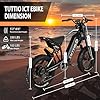 TUTTIO ICT Electric-Bike for Adults-Teens Age 16+, Peak 4000W-60V-25AH Electric-Dirt-Bike, 43-49MPH, 20" Fat-Tire-Electric-Motorcycle, Full Suspension E-bike for Mountain Snow Off-Road + Gloves #5