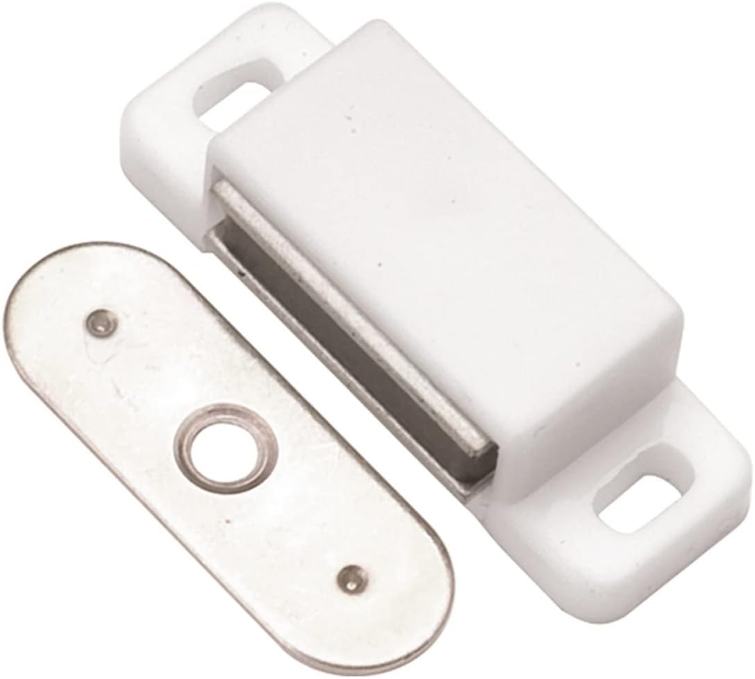 Hickory Hardware P650-W-25B Catch, 1-7/16 Inch Center to Center, White, 25 Count