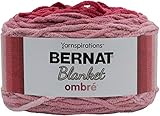 Bernat Blanket Ombre-300g-Burgundy Manta, Borgoña Ombre, 300g