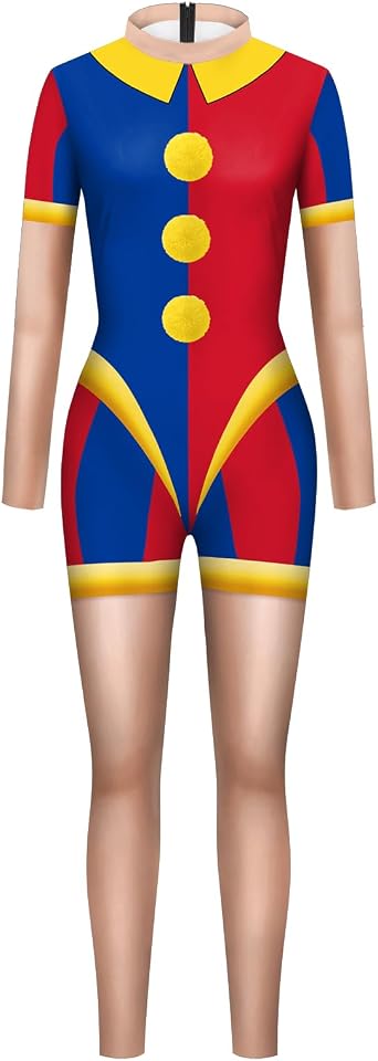 Halloween Bodysuit for Women 3D Print Funny Skinny Back Zipper Costumes for Theme cosplay