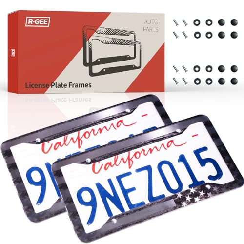 2 Pack License Plate Frames, Stainless Steel Car License Plate
