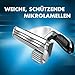 Gillette Sensor Excel Rasierer Herren — Inkl. 1 Nassrasierer Rasierer und 3 Rasierklingen mit Doppelklinge, Geschenk Männer — Schwarz/Grau