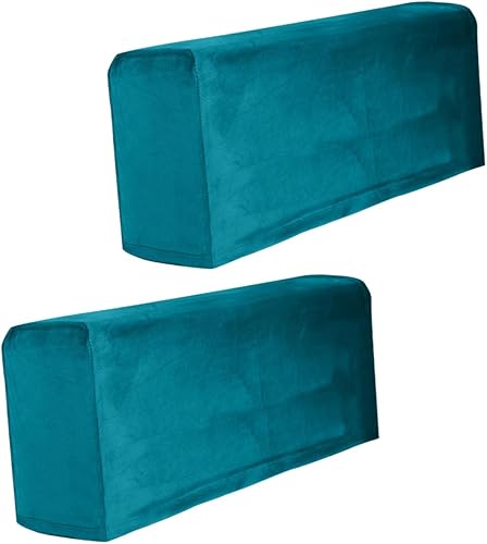 Miniatura 5 de ARTIBETTER 2 juegos protectores de reposabrazos para sofá, toallas y fundas de sofá, 2 unidades, 2 unidades, color azul