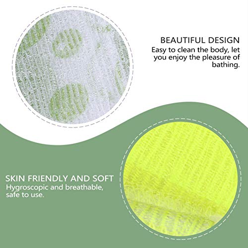 Lurrose 8Pcs Toalha de Banho Longa de Náilon Esfoliante Bucha Esfoliante Corporal para Casa de Banho