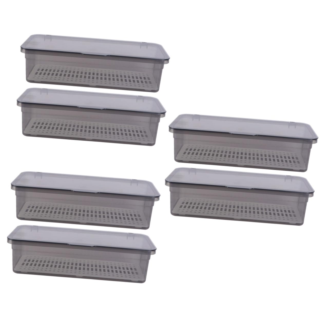 Amosfun 6 Pièces boîte de rangement de couverts organisateur de tiroir de cuisine panier égouttoir à baguettes Boîte de rangement pour couverts Porte-couverts réutilisable pp Réutilisable