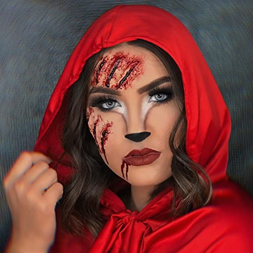 Mysense Liquid Latex Scar Wax Sfx Makeup Kit For Fake Scars Wounds Burns Clown Zombie With 6 Color Wheel Face Body Paint Stage Blood Coagulated Blood Gel And Spatula Sponges Q-Tips #TOP6