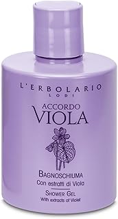 LErbolario Shower Gel, Accordo Viola, 10.1 oz - With Extracts of Violet - Floral Powdery Scent - Moisturizing and Nourishi...