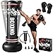 Saco de Boxeo Adultos, 190cm Sacos de Boxeo de Pie on Guantes y Bomba de Aire, Punching Ball Inflable Entrenamiento para Karate, Kickboxing, PVC Fitness Boxeo Regalo Ideal