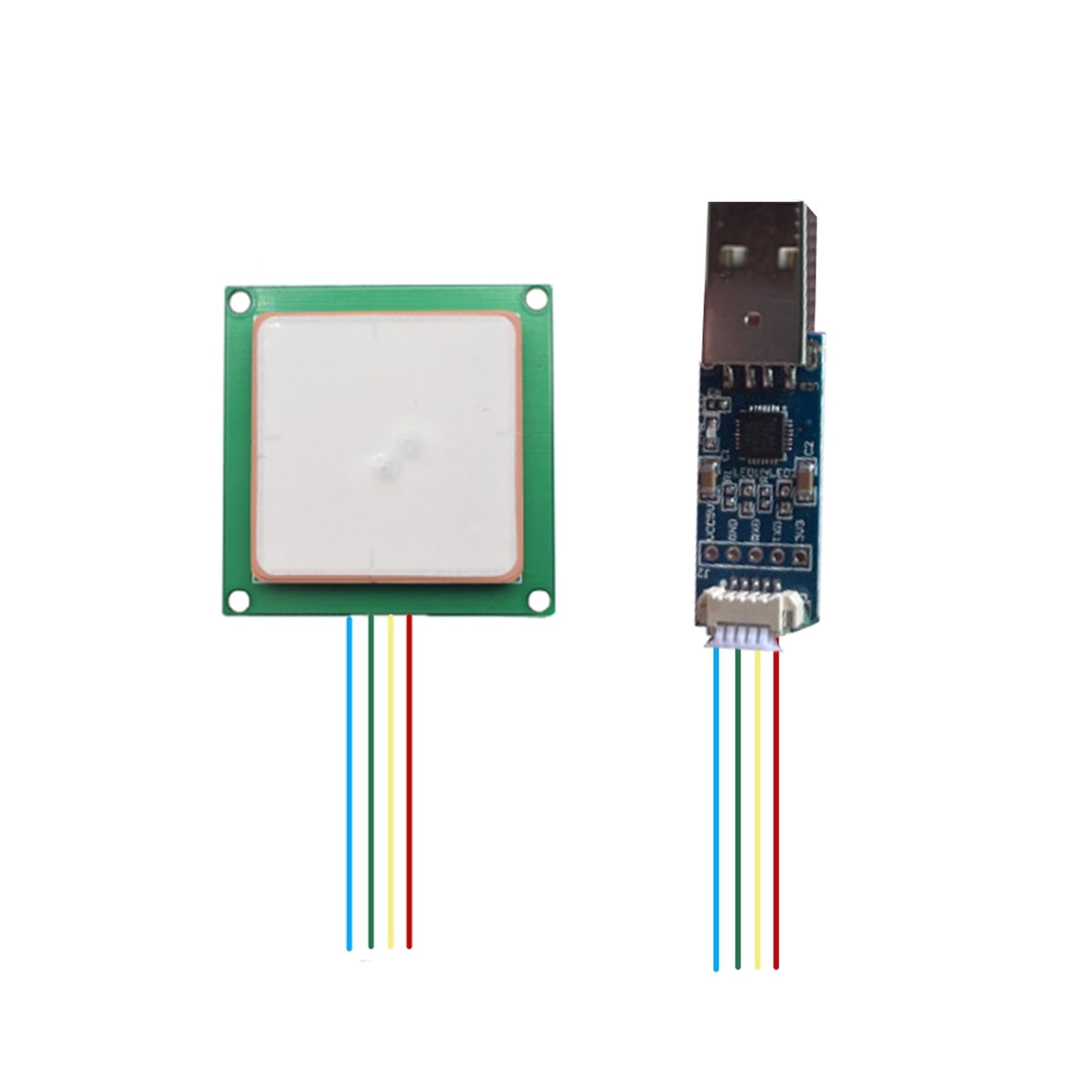 2X Modulo Lettore RFID UHF Ttl YRM100 con Interfaccia e Antenna RFID Integrata