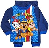 Top aktuelles Design PAW PATROL Schlafanzug Jungen Lang Pyjama (Blau, 92-98)