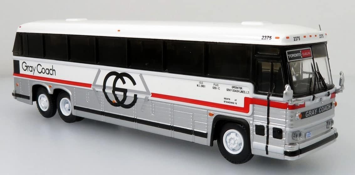 MCI MC9 Diecast Bus Gray Coach from Canada 1:87-HO Scale New in the Box