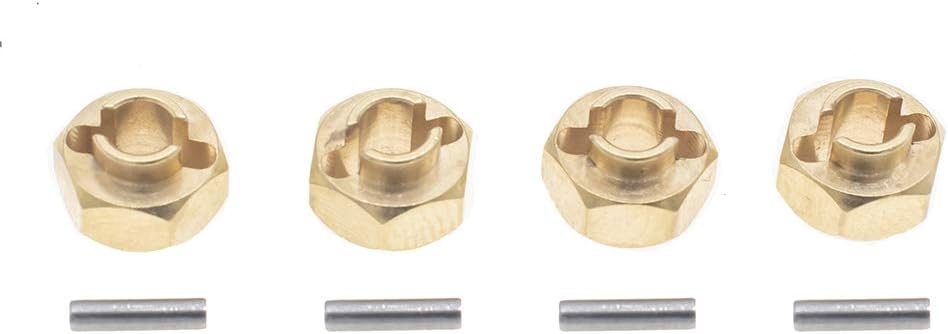 4pcs 7mm Brass Hex Wheel Hubs 3mm Thick for AXIAL SCX24 AXI90081 Upgrades 1/24 RC Crawler Car