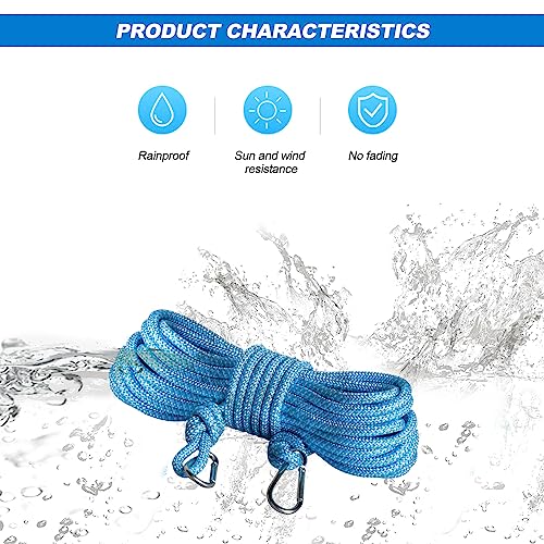 Washing Line Rope 15m Polyester Ropes 8mm Clothes Line Multipurpose Strong Rope Laundry Line for Outdoor Indoor Laundry Drying Garden - Image 3