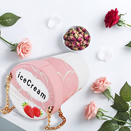 Ustyle Ice Cream Crossbody Bag, Cute Novelty With Adjustable Strap For Women Cartoon Shoulder Bag (Pink) #TOP2